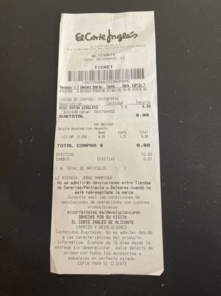 Ratón Inalámbrico negro y Blanco