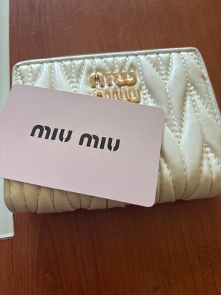 Portafoglio Miu Miu Bianco