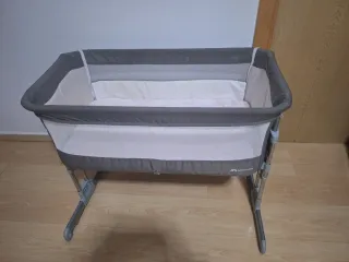 Cuna colecho gris,colchon incluido