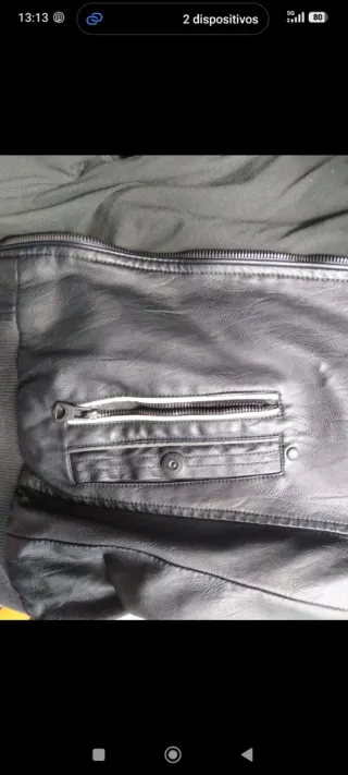 Chaqueta Koröshi Cuero Sintético Negra