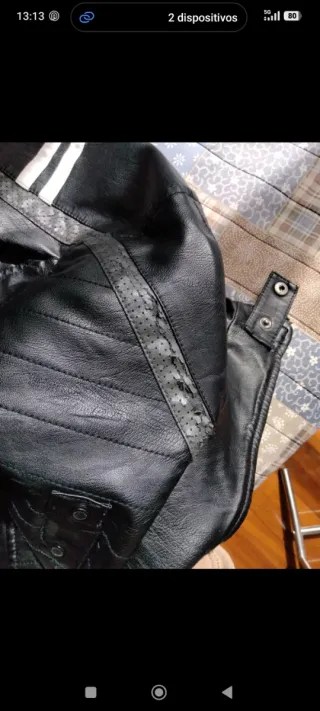 Chaqueta Koröshi Cuero Sintético Negra