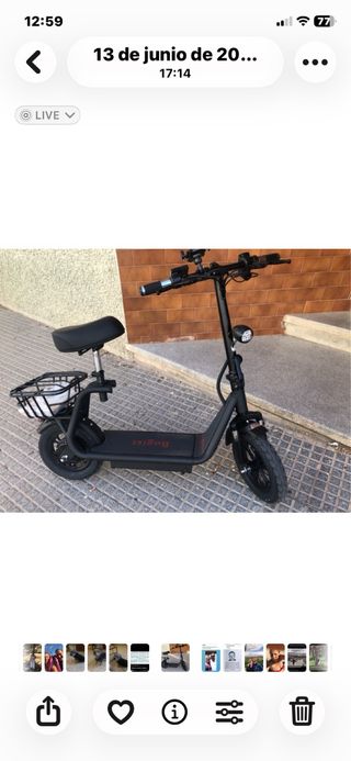 Patinete eléctrico con sillín nuevo