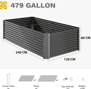 Cama de jardín metálica exterior