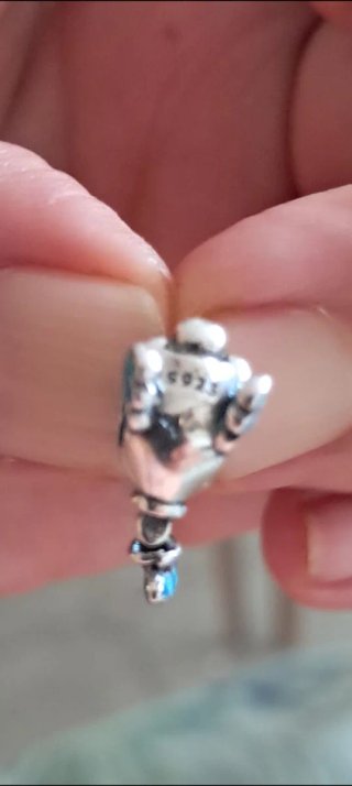 Charm azul y plateado, para pulsera Pandora ú otra