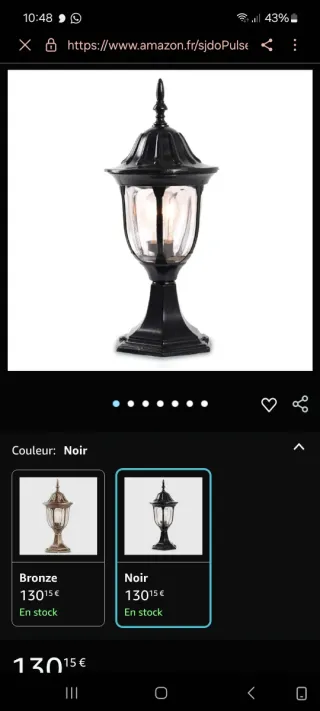 SIN ESTRENAR. Lámpara de exterior..SOBREMURO.metal