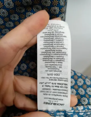 Camicia fantasia uomo taglia S