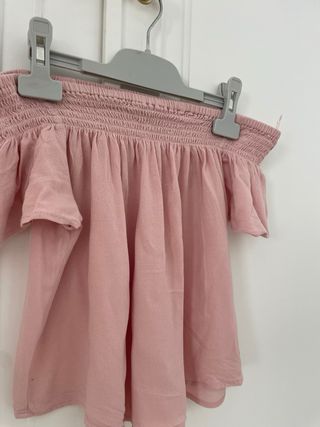 Top rosa palo escotado