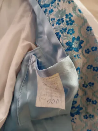 Traje Huertano Infantil Azul y Blanco bebe