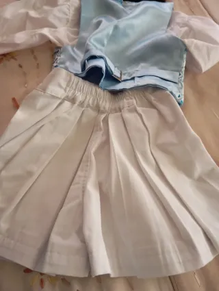 Traje Huertano Infantil Azul y Blanco bebe