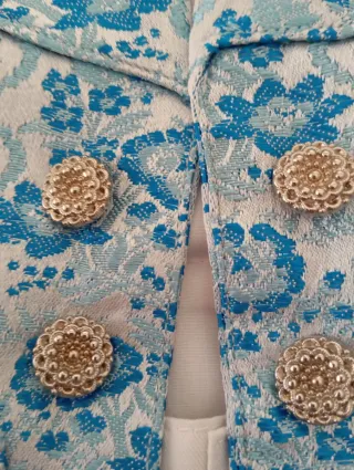 Traje Huertano Infantil Azul y Blanco bebe