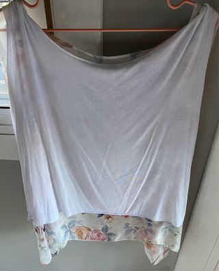 Blusa gasa estampado flores T única Sin estrenar !
