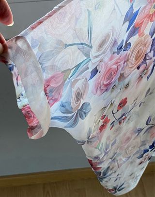 Blusa gasa estampado flores T única Sin estrenar !