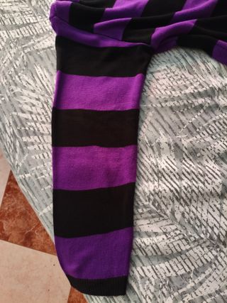 Chaleco Romwe rayas morado y negro Talla XL