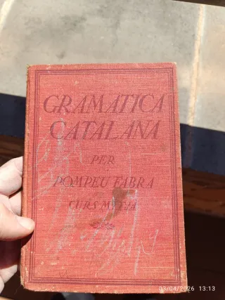 Gramàtica Catalana Llibre Antic (Anys 30)