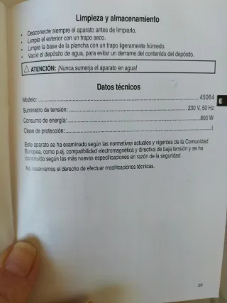 Plancha de viaje vapor