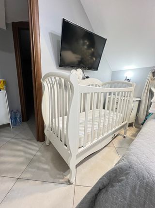 Lettino/Culla neonato legno bianco