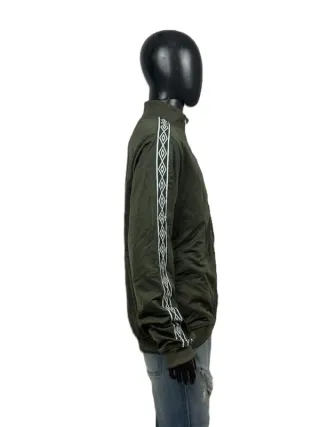 Felpa Umbro Uomo Verde Zip Logo Tg XXL Poliestere