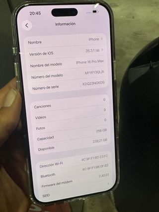 iPhone 16 Pro Max bateria del 100%