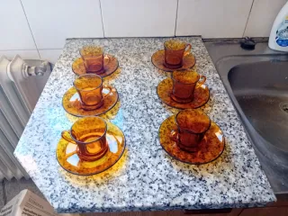 6 Tazze di caffè Duralex ambra