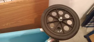 Tumbona Plegable AKTIVE con Ruedas y Toldo