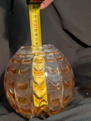 Tulipa Cristal Murano Ámbar Vintage