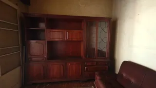 Mueble de salón vintage madera y cristal