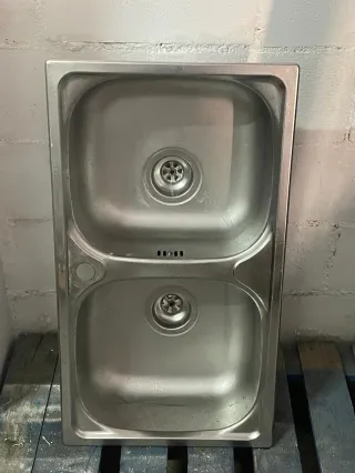 Fregadero doble acero inoxidable