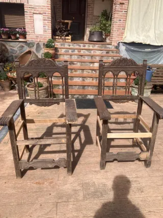 Sillón Frailero Antiguo Madera