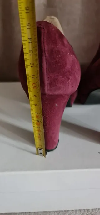 Botines L'orena Burdeos Tacon Plataforma