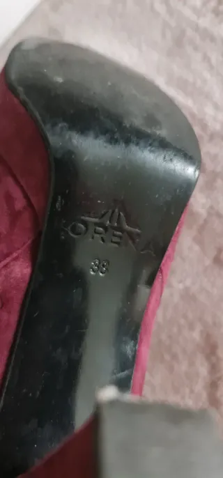 Botines L'orena Burdeos Tacon Plataforma