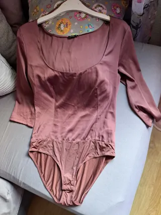 Body Oysho morado manga 3/4