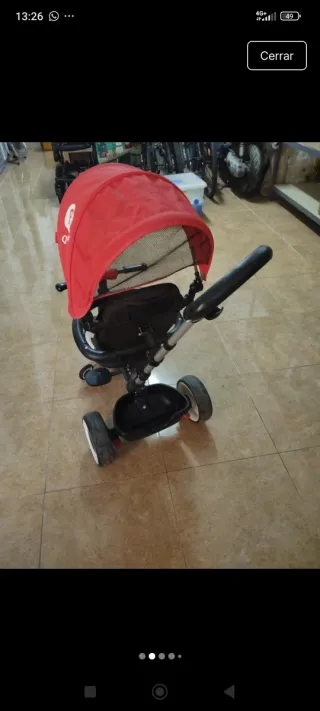 Triciclo Infantil QPlay modelo Rita con toldo