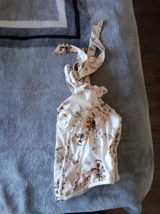 Corsé floral beige talla M