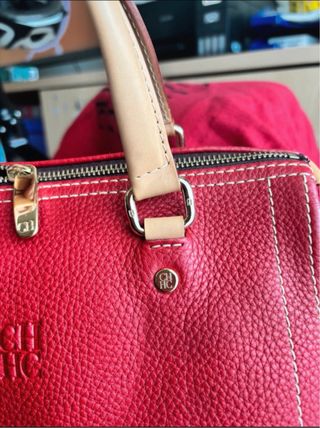 Bolso Carolina Herrera Rojo Piel