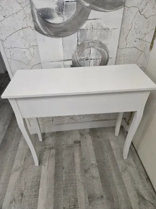 Mesa Consola /Tocador Blanca Estilo Chic