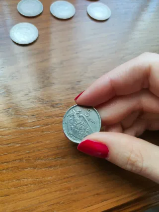 Lote 13 monedas 5 pesetas Franco 1957