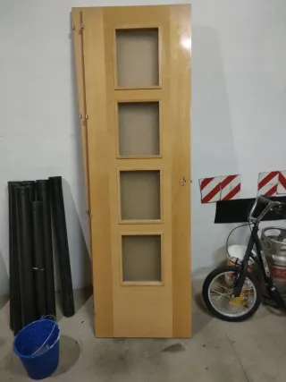 Puertas madera maciza color haya 62.5x202.