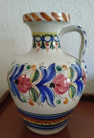 Juego 2 Jarrones de cerámica decorados 26 cm