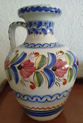 Juego 2 Jarrones de cerámica decorados 26 cm
