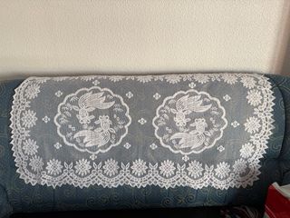 3 Manteles de encaje blanco
