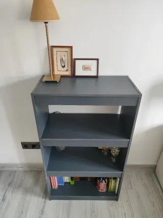 vidaXL Estantería Divisoria Madera Pino Gris