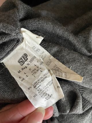 Cardigan Motivi Grigio Arricciato, veste piccolo.