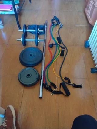 Bandas de resistencia, barra y discos