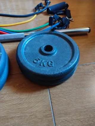 Bandas de resistencia, barra y discos