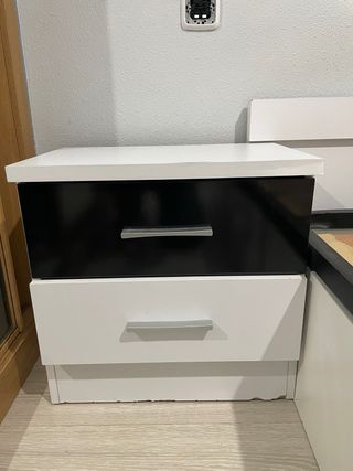 Canape, cabecero y mesillas madera 135cm