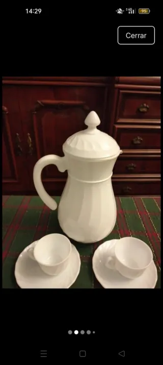 Set caffè bianco in porcellana