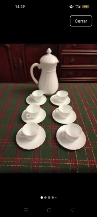 Set caffè bianco in porcellana