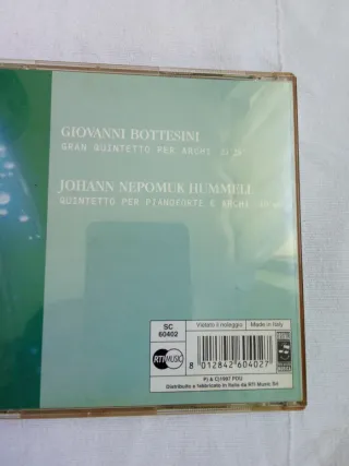 CD Bottesini & Hummel - Quintetti