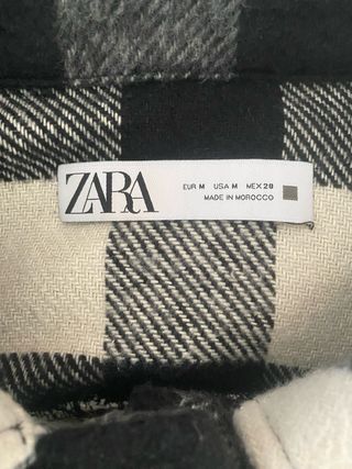 Chaqueta cuadros Zara Talla M