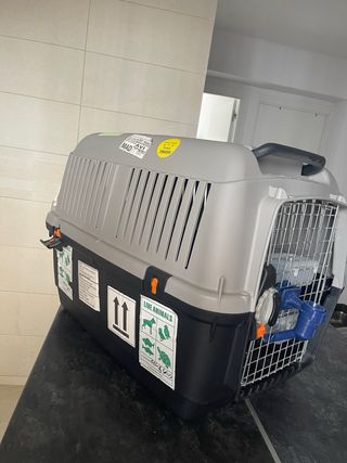 Transportín Perro/Gato Negro y Gris
